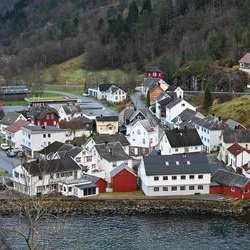 Scorcio di Hellesylt dall'alto